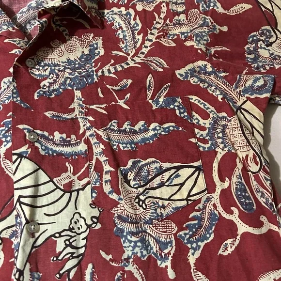 Vintage 90s Polo Ralph Lauren Japan Tiger Aloha Loop Collar Shirt - Picture 3 of 7